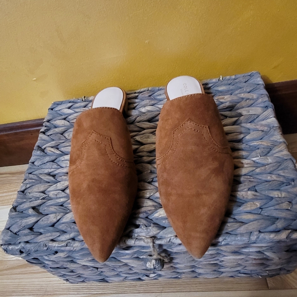 Cole Haan Mules Sz 7 Tobacco